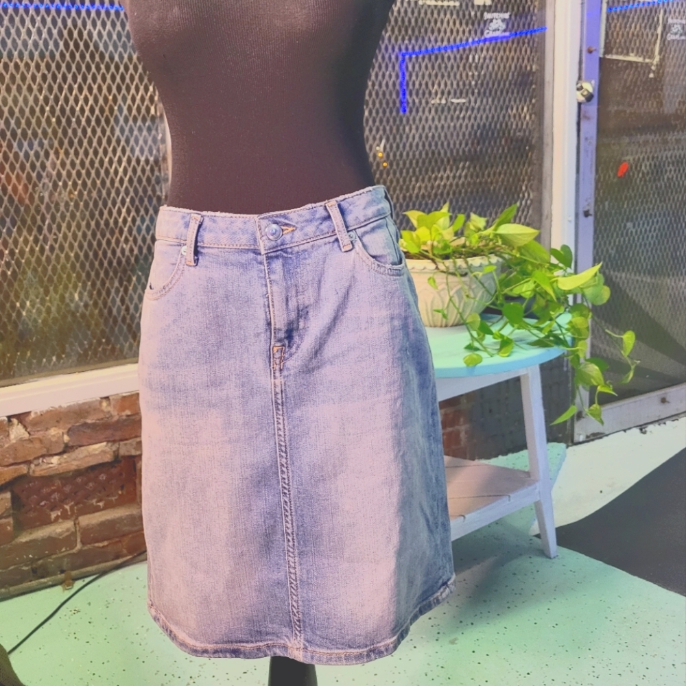 High Waist Denim Skirt